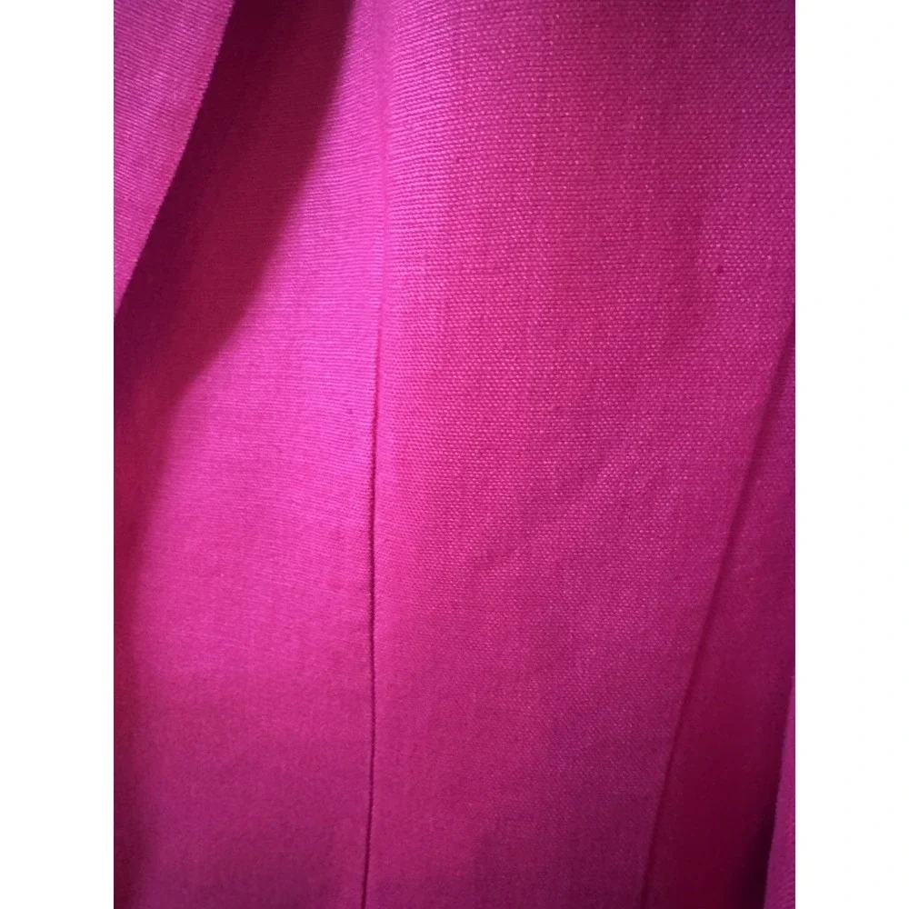 Vintage Talbots Hot Pink Linen Women's Blazer Jacket Size 8 Barbiecore‎